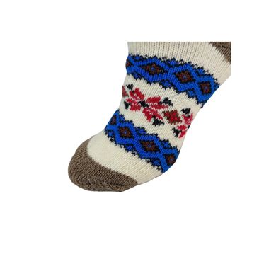 Шкарпетки вовняні жіночі натуральні м'які теплі високі Лана Снігурі бежеві з блакитним, черный, серый, белый