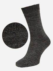 Чоловічі тонкі зимові вовняні шкарпетки високі Лео «Тепло Карпат» 40-44 р. сірого кольору, серый