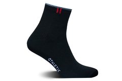 Мужские спортивные носки средней длины хлопковые с лайкрой «Лео Атлетик» (черные, размер 40-42)