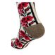 Женские шерстяные носки натуральные теплые мягкие из овечьей шерсти "Лана Орнамент Цветок" серые