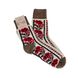 Жіночі вовняні шкарпетки теплі м'які натуральні з овечої вовни "Лана Орнамент Квітка" сірі, Рожевий