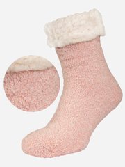 Жіночі домашні шкарпетки теплі зимові м'які з вовни травичка Лео "Arctik" 36-40р. персикового кольору, Персиковый