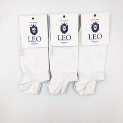Мужские короткие носки премиум «Лео» (под сникерсы, белые, размер 44-46)