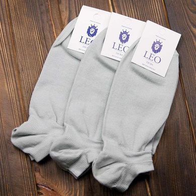 Шкарпетки короткі під снікерси чоловічі ЛЕО Сірі Сірі 29-31, серый