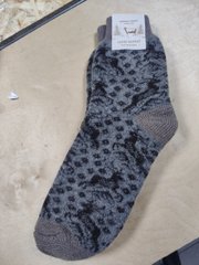 Шкарпетки чоловічі вовняні м'які теплі зимові з овечої вовни ЛЕО Хаскі сірого кольору, серый