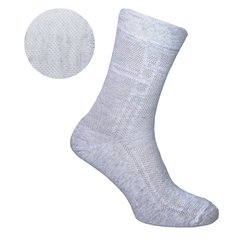 Шкарпетки чоловічі бавовняні Лео Класик Сітка Сіра Преміум 44-46, серый