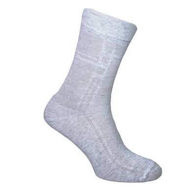 Шкарпетки чоловічі бавовняні Лео Класик Сітка Сіра Преміум 44-46, серый