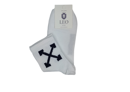 Шкарпетки чоловічі Лео лайкра білі OFF 44-46, Білий, 40-42