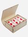 Подарочный набор женских махровых носков Лана в деревянной шкатулке «Love» 3 пары 36-40 р белые с красным