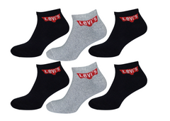 Спортивні Чоловічі шкарпетки Levi's 6 пар Асорті синій, чорний, сірий, Разные цвета